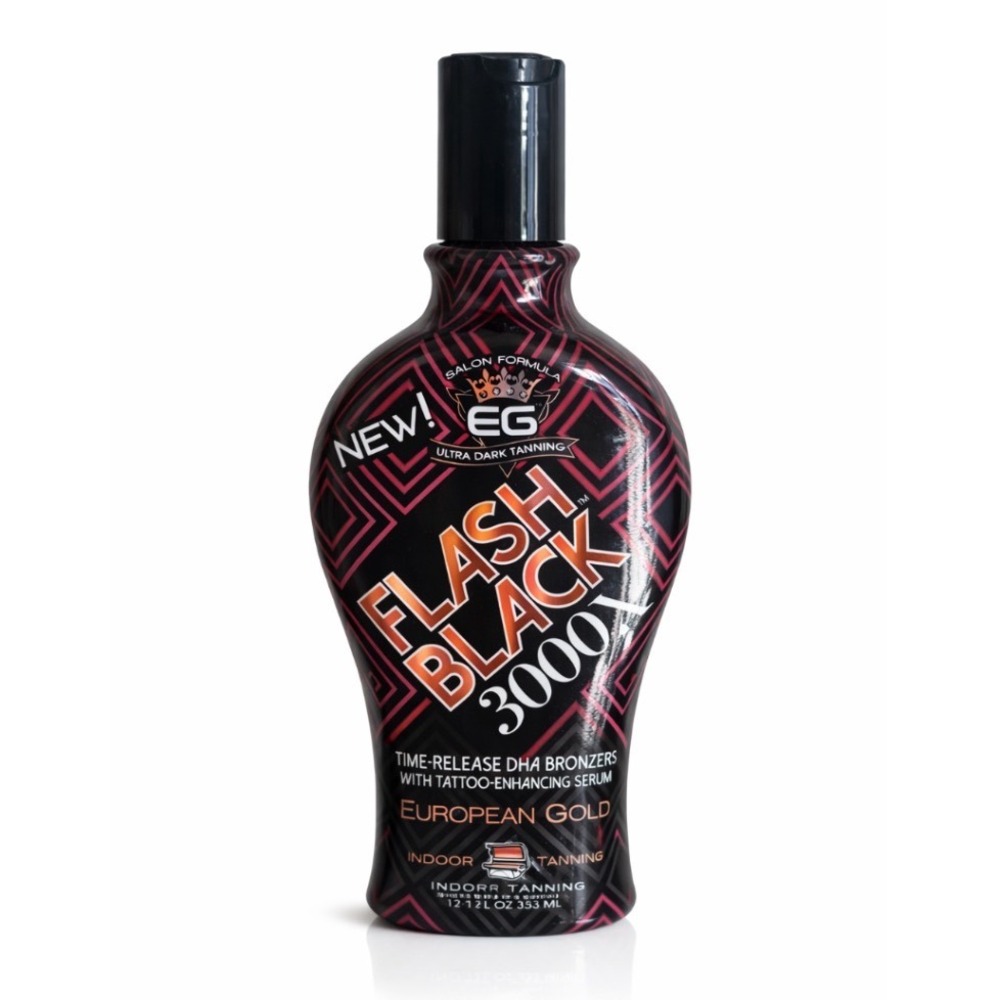 European Gold Flash Black 3000X Tanning Lotion Bronzer 12oz